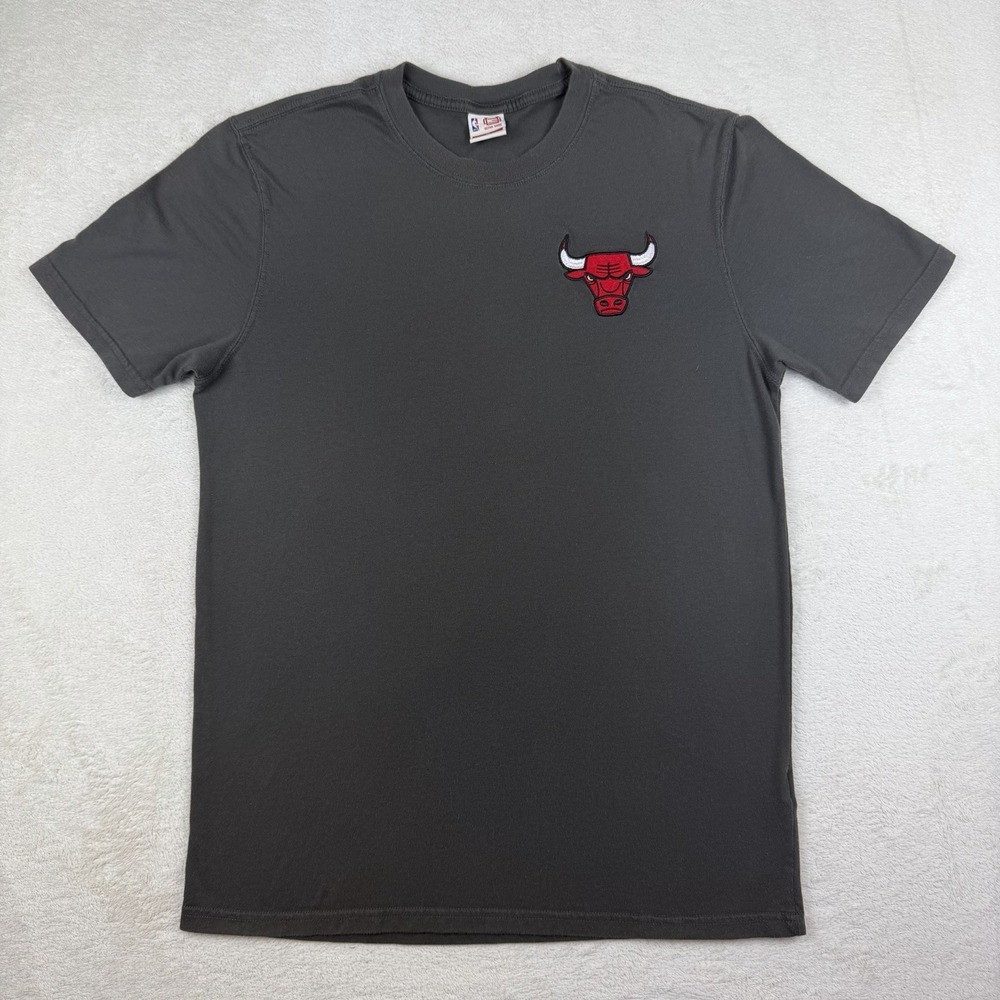 Chicago Bulls Shirt Mens M Gray NBA Basketball Ultra Game Tee Bulls Logo‎